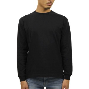 ヘインズ Tシャツ 長袖 丸首 綿100% 丸胴仕様 タグレス仕様 ビーフィロングスリーブTシャツ ビーフィー H5186-2 メンズ ブラック L(2枚組