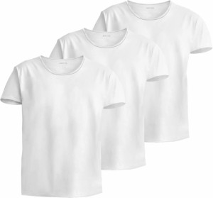 fun. インナーシャツ 3枚セット クルーネック メンズ エアクティブシリーズ 夏 吸湿 冷感 速乾 抗菌 最高のさわり心地 帝人 ホワイト 3L