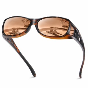 DUCO メガネの上から掛けられる オーバーサングラス めがね さんぐらす 偏光レンズ UV400 紫外線カット サングラス メンズ レディース兼