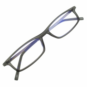 超薄型 老眼鏡 シニアグラス 薄い リーディング 読書 グラス おしゃれ スリム コンパクト ブルーライトカット (グレー +2.50)