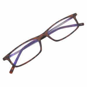 超薄型 老眼鏡 シニアグラス 薄い リーディング 読書 グラス おしゃれ スリム コンパクト ブルーライトカット (デミブラウン +3.00)