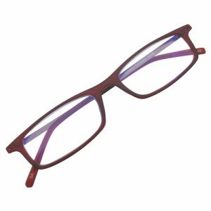 超薄型 老眼鏡 シニアグラス 薄い リーディング 読書 グラス おしゃれ スリム コンパクト ブルーライトカット (ワイン +2.00)