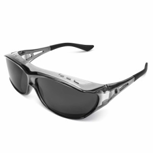 TINHAO オーバーサングラス レンズ曲がる 偏光サングラス メガネの上からかけられる UV400 サイクリング ドライブ 釣り ランニング 野球 