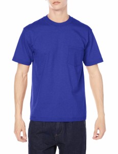 ヘインズ Tシャツ 半袖 丸首 綿100% 丸胴仕様 タグレス仕様 ビーフィポケットTシャツ ビーフィー H5190 メンズ ヘザーブルー XS