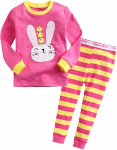 Vaenait Baby キッズ子供ベビー服綿100%ルームウェア長袖パジャマ寝間着上下セット Swing Cheek XS