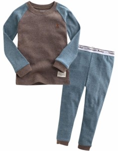 Vaenait Baby キッズ子供ベビー服綿100％ルームウェア長袖パジャマ寝間着上下セット Raglan Charcoal XL