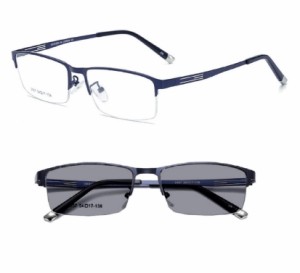 REONAS  ブルーライトカット メガネ + 調光 変色  パソコン用 メガネ ビジネス PCワークから外出時はサングラスへ変化する２Way仕様 軽量