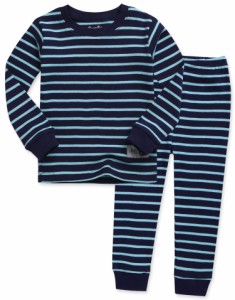 Vaenait Baby キッズ子供ベビー服綿100％ルームウェア長袖パジャマ寝間着上下セット Color Pen Navymint 2XL