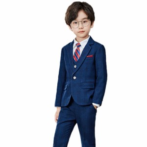 RONGFA 3点セット 子供スーツ 子供服 フォーマル スーツ 男の子 ジャケット パンツ ベスト キッズスーツ 小学生 タキシード 子供 キッズ 