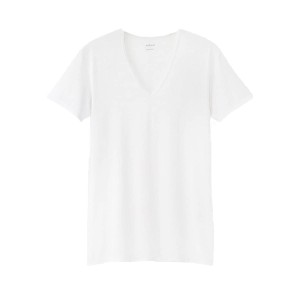 ユニクロ メンズ エアリズム Vネック T 半袖 Tシャツ 肌着 インナー 接触冷感 ストレッチ素材 ブイネック 男性 ブランド ギフト プレゼン
