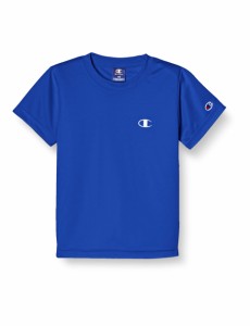 チャンピオン Tシャツ キッズ 半袖 丸首 吸水速乾 ワンポイントロゴ ショートスリーブTシャツ ベージックスポーツ CK-XS316 ブルー 120