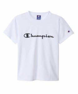 チャンピオン Tシャツ キッズ 半袖 丸首 吸水速乾 スクリプトロゴ ショートスリーブTシャツ ベージックスポーツ CK-XS317 ホワイト 130