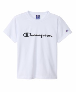 チャンピオン Tシャツ キッズ 半袖 丸首 吸水速乾 スクリプトロゴ ショートスリーブTシャツ ベージックスポーツ CK-XS317 ホワイト 150