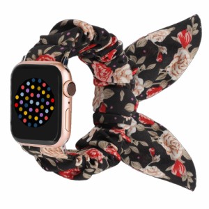 WOXDECO コンパチブル Apple Watch バンド シュシュ アップルウォッチ バンド シュシュ型 交換用ベルト Apple Watch Series SE/8/7/6/5/4