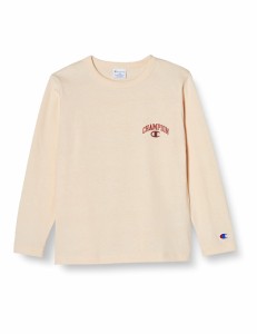 チャンピオン Tシャツ キッズ 長袖 丸首 綿100% Relax Fit グラフィックロゴプリント ロングスリーブポケットTシャツ CKSX407Z ペールピ