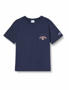 チャンピオン Tシャツ キッズ 半袖 丸首 綿100％ Relax Fit グラフィックロゴプリント ショートスリーブポケットTシャツ ベーシック CKSX