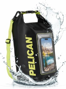 Pelican防水バック 防水バッグ 防水ポーチ 防水ケース 大容量 耐水 5L 海 釣り プール 雨 最大7.0インチ対応 スマホ スマフォ スマホポケ