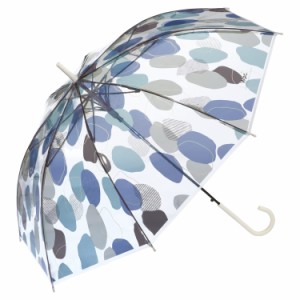 Wpc. 雨傘 ［ビニール傘］ニュアンスパターンブルー ニュアンスパターン ブルー 長傘 60cm レディース ジャンプ傘 大きい ナチュラル グ