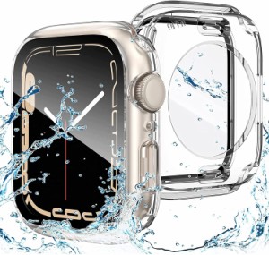 2023強化版AMAPC for Apple Watch ケース 360度全面防水 バンド 水泳・スポーツ専用 ガラスフィルム 一体型 apple watch 用 カバー 360フ