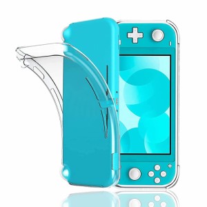 For Switch Lite 用の ケース カバー クリア ソフトTPU 透明 Switch Lite 保護カバー 耐衝撃 画面レンズ保護 薄型 軽量 スマホケース 黄