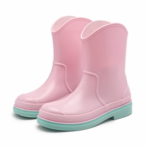 OEESYA レインシューズ レディース ショート 女の子 雨靴 完全防水 長靴 軽量