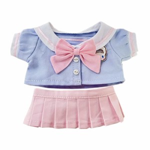 niannyyhouse　20cm ぬいぐるみ 服　幼稚園セット　セーラー服　上着　スカート　着せ替え　綿人形　アクセサリー