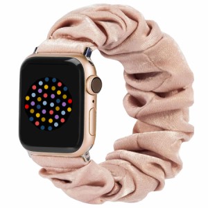 WOXDECO コンパチブル Apple Watch バンド シュシュ アップルウォッチ バンド シュシュ ベルト Apple Watch Series SE/8/7/6/5/4/3/2/1 