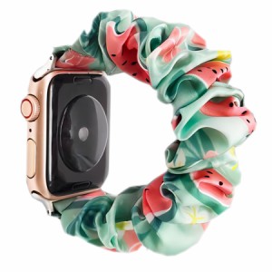 WOXDECO コンパチブル Apple Watch バンド シュシュ アップルウォッチ バンド 交換用 柔軟 軽量 スタイリッシュ おしゃれ レディース メ