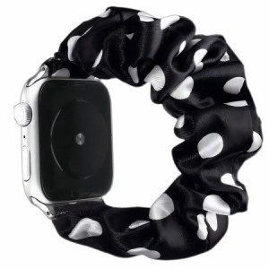 WOXDECO コンパチブル Apple Watch バンド シュシュ アップルウォッチ バンド 交換用 柔軟 軽量 スタイリッシュ おしゃれ レディース メ