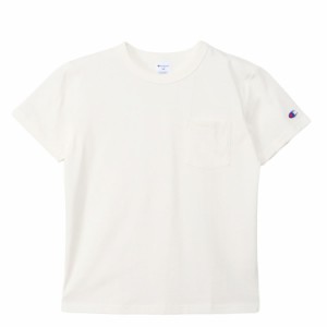 チャンピオン Tシャツ キッズ 半袖 丸首 綿100% バインダーネック ショートスリーブポケットTシャツ ベーシック CK-Z303 オフホワイト 14