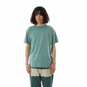 チャンピオン Tシャツ 半袖 丸首 綿100% 刺繍 ワンポイントロゴ ショートスリーブTシャツ ベーシック C3-X352 メンズ ミネラルグリーン 3