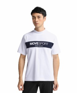 ムーブスポーツ デサント Tシャツ SUNSCREEN ミニ鹿の子 モックネックシャツ ストレッチ 吸汗速乾 UVカット(UPF50+) サンスクリーン 夏 