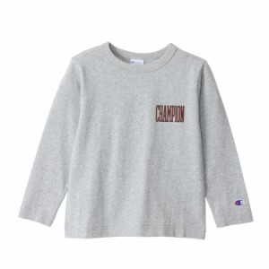 チャンピオン Tシャツ キッズ 長袖 丸首 綿100% Relax Fit グラフィックロゴプリント ロングスリーブポケットTシャツ CKSX407Z オックス