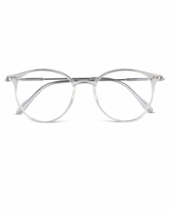 Uandmeluck ブルーライトカット メガネ 伊達メガネ PC眼鏡 UV400カット 超軽量 透明レンズ おしゃれ 男女兼用 度なし ボストン型