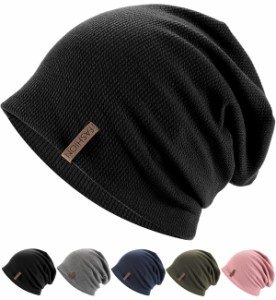 Lavento ニット帽 ニット帽子メンズ 秋冬 かぶり心地の良さ・柔らかさの2層仕立て 伸縮性・360度美シルエット 帽子メンズ レディース 冬 