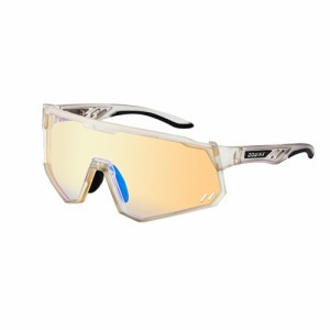 Dowinx スポーツサングラス ブルーライトカット メガネ サングラス ゲーミングメガネ 紫外線カット UVカット 眼鏡 度なし ブラウンレンズ