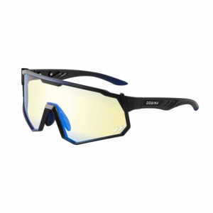 Dowinx スポーツサングラス ブルーライトカット メガネ サングラス ゲーミングメガネ 紫外線カット UVカット 眼鏡 度なし ブラウンレンズ