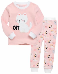 Vaenait Baby キッズ子供ベビー服綿100%ルームウェア長袖パジャマ寝間着上下セット BebeCat S