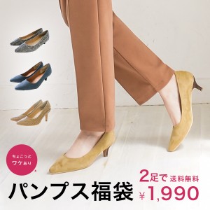 【2足 1,990円福袋】パンプス福袋　2足で1,990円★ 数量限定 福袋 パンプス 痛くない ポインテッドトゥ ※クーポン対象外 返品交換不可 