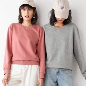 スウェット レディース トップス トレーナー プルオーバー M L XL 2XL 3XL 4XL 5XL 大きいサイズ プラスサイズ ピンク イエロー 黄色 パ