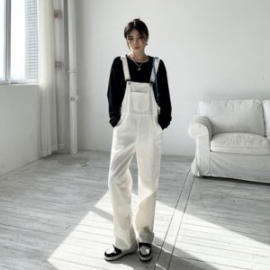 トップス ボトムス パンツ サロペット ワイドパンツ ロング ロング丈 ストレート ワイド ポケット ハイウエスト 綿 ポリエステル デニム 