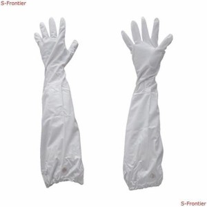 TRUSCO(トラスコ) 腕カバー付塩ビ薄手手袋 TPGAC-L ホワイト