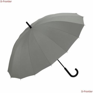 Wpc. 雨傘 UNISEX 16K グレー 長傘 60cm レディース メンズ 晴雨兼用 大きい 多骨 丈夫 シンプル 通勤 通学 ユニセックス おしゃれ 男性 