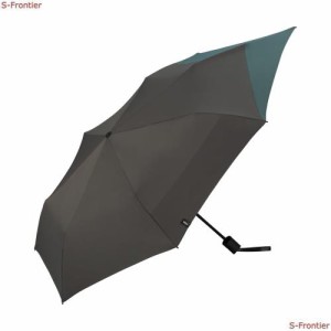 Wpc. 雨傘 UNISEX BACK PROTECT FOLDING グレー×ブルーグリーン 折りたたみ傘 7K レディース メンズ 晴雨兼用 大きい リュック バックパ