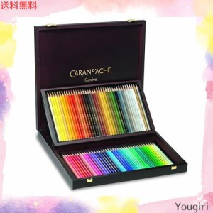 カランダッシュ(Caran d’Ache) CARAN D’ACHE カランダッシュ 色鉛筆 水溶性 プリズマロ 0999-480 80色 木箱 正規輸入品