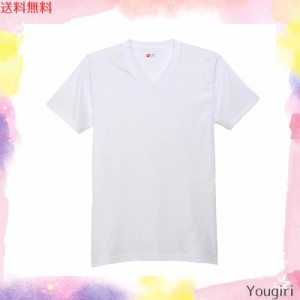 [ヘインズ] 半袖Tシャツ (3枚組) 乾きやすい ドライな肌触り Vネック 青ラベル メンズ HM2125G ホワイト(Vネック) L