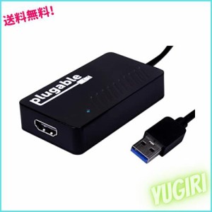 Plugable USB3.0 グラフィック変換アダプタ 2K＠50Hz 1080p＠60Hz 対応 Windows macOS ChromeOS システム用 DipslayLink チップ採用