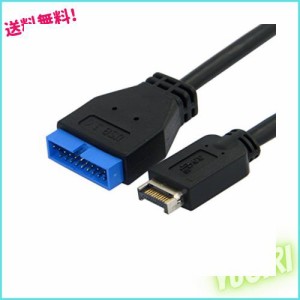 Cablecc USB 3.1 フロントパネルヘッダー USB 3.0 20ピンヘッダー延長ケーブル 20cm ASUS マザーボード用