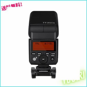 【電波法認証取得＆正規品】Godox TT350C ミニカメラフラッシュ 2.4G無線伝送搭載 TTL LCDパネル 角度調整可能 ミニ 携帯便利 高速シンク