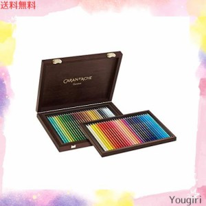 CARAN D’ACHE カランダッシュ 色鉛筆 水溶性 スプラカラーソフト 3888-960 60色 木箱 正規輸入品